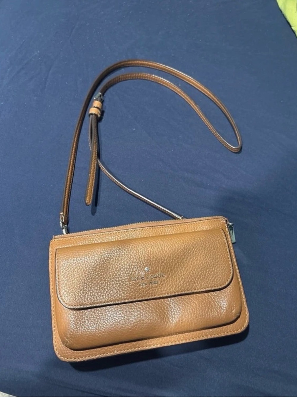 Kate Spade Brown Crossbody Wallet Clutch Detachable Strap